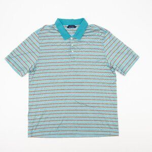 Cutter & Buck Striped Polo 100 % Cotton Size Large